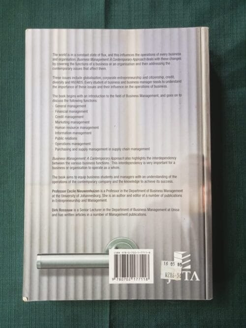 Business Management – A Contemporary Approach – C. Nieuwenhuizen et al. secondhand book