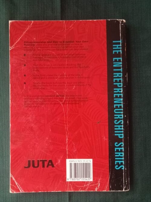 Entrepreneurship And How To Establish Your Own Business – C. Nieuwenhuizen Et Al. secondhand book