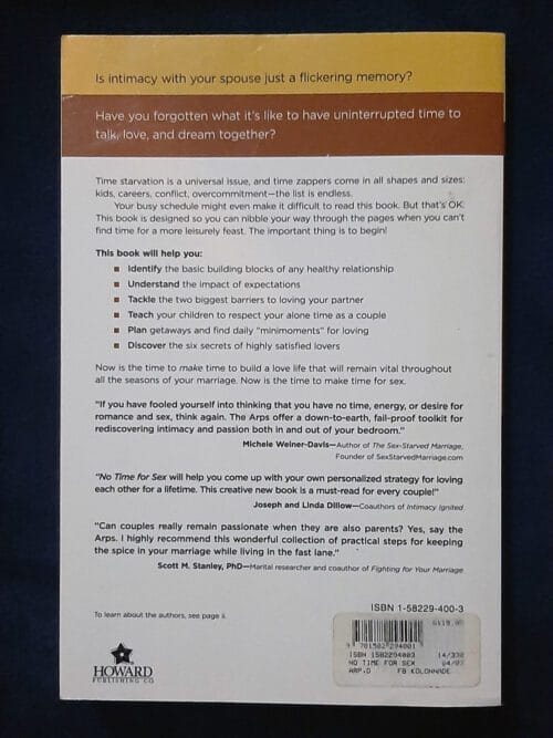 No Time For Sex – David & Claudia Arp secondhand book