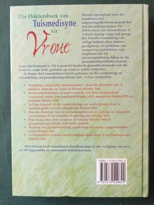 Die Doktersboek van Tuismedisyne vir Vroue – Sharon Faelten secondhand book
