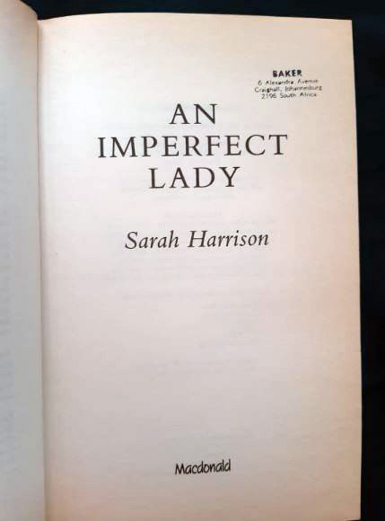 An Imperfect Lady - Sarah Harrison