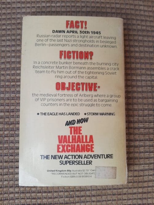The Valhalla Exchange – Harry Patterson secondhand book