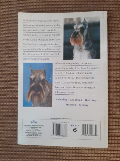 The Guide To Owning A Miniature Schnauzer – Anton Janish secondhand book
