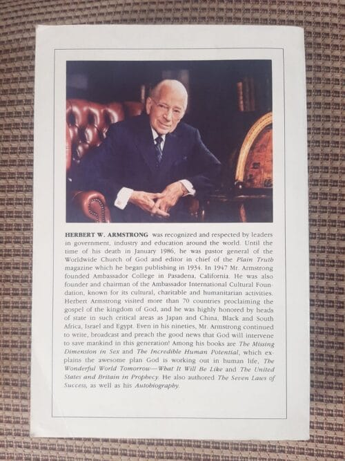 Autobiography of Herbert W. Armstrong – Volume 1 secondhand book
