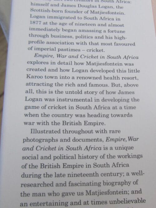Empire, War and Cricket in South Africa – Dean Allen secondhand book