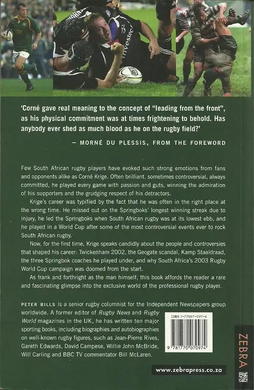 The Right Place At The Wrong Time – Corné Krige secondhand book