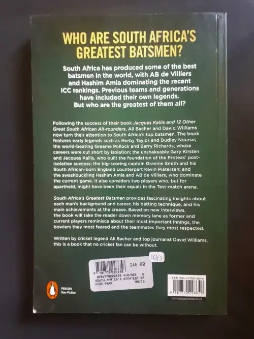 South Africa’s Greatest Batsmen Past And Present – Ali Bacher Et Al secondhand book
