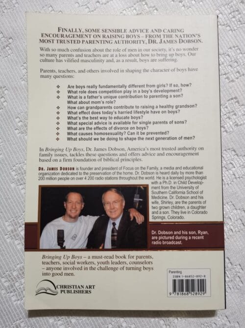 Bringing Up Boys – Dr James Dobson secondhand book