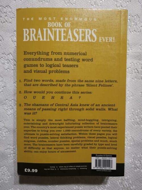 The Most Enormous Book Of Brainteasers Ever secondhand book