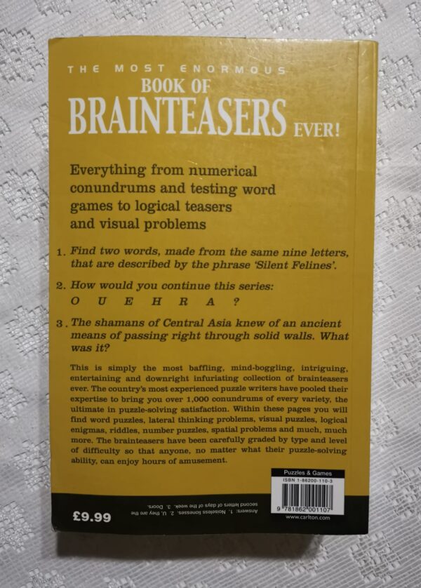 The Most Enormous Book Of Brainteasers Ever secondhand book