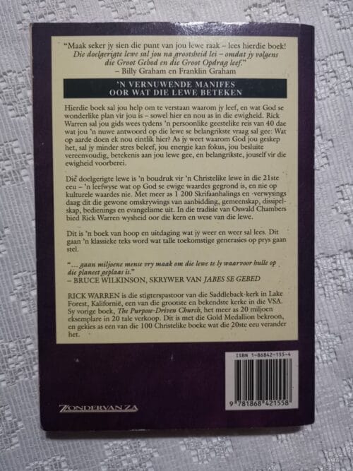 Die Doelgerigte Lewe – Rick Warren secondhand book
