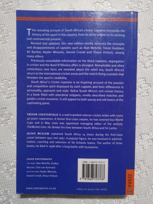 South Africa’s Cricket Captains – Trevor Chesterfield secondhand book