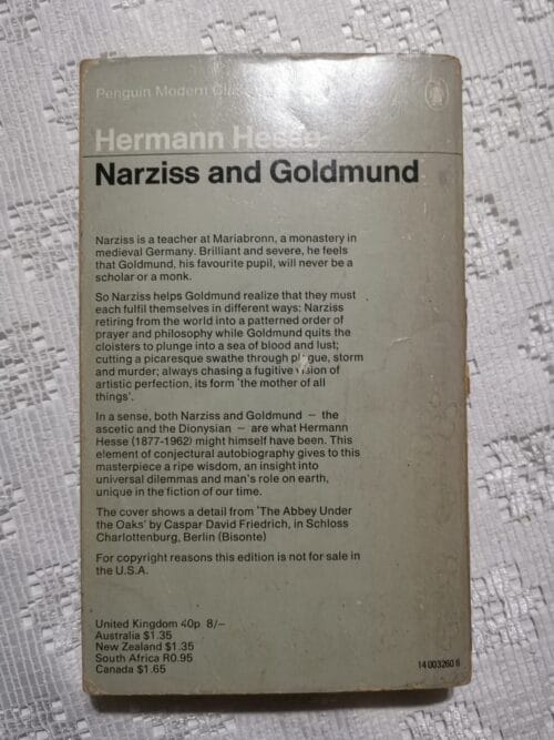 Narziss And Goldmund – Herman Hesse secondhand book