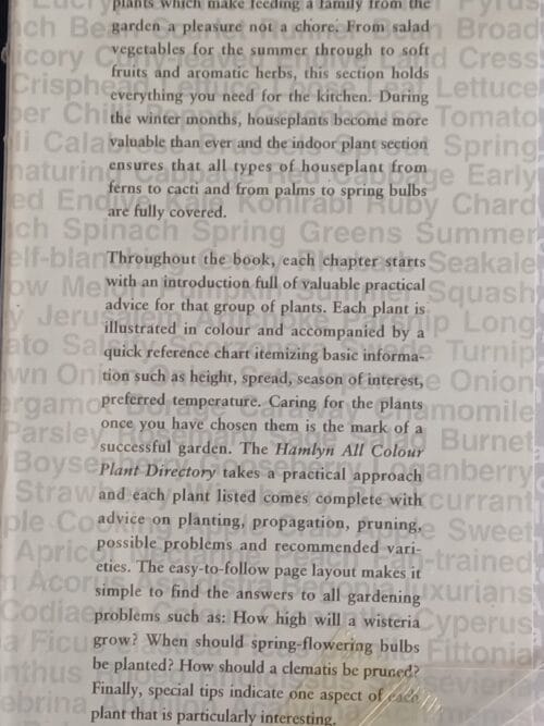 Hamlyn All Colour Plant Directory secondhand book