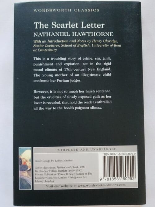 The Scarlet Letter – Nathaniel Hawthorne secondhand book