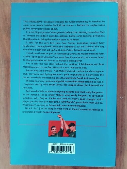 Nick & I: An Adventure In Rugby – Rob Van Der Valk With Andy Colquhoun secondhand book