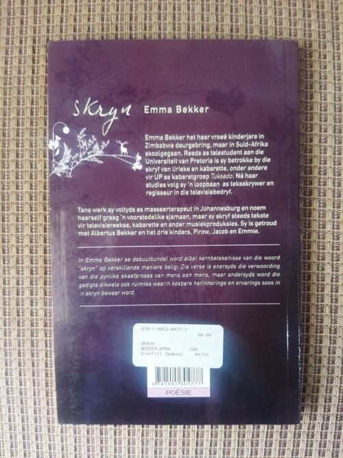 Skryn – Emma Bekker secondhand book