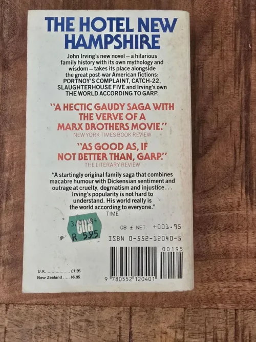 The Hotel New Hampshire – John Irving secondhand book