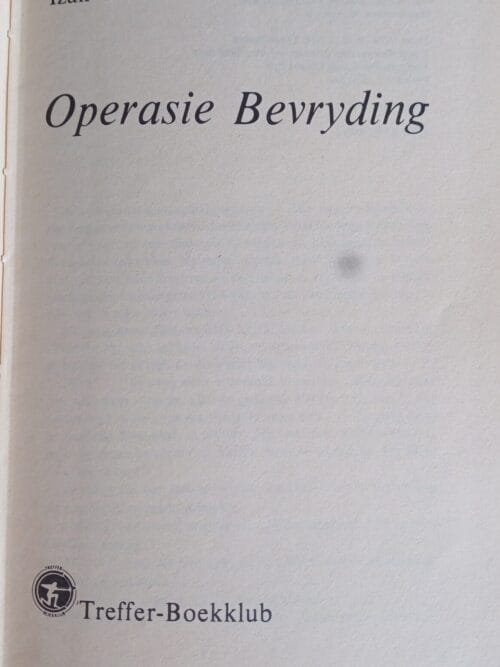 Operasie bevryding – Izak van der Westhuizen secondhand book