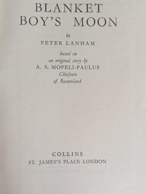 Blanket boy’s moon – Peter Lanham secondhand book