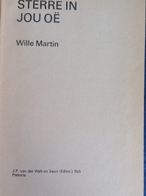 Sterre in jou oë – Wille Martin secondhand book