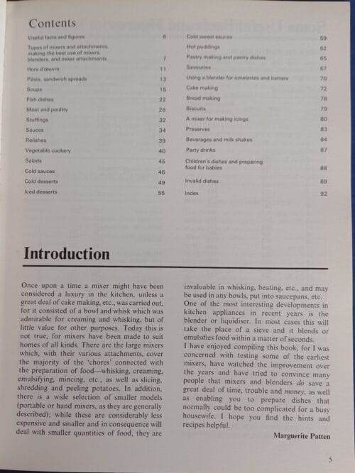 Electric mixers and blenders – Marguerite Patten secondhand book