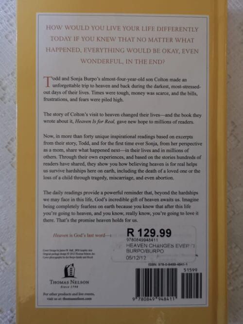 Heaven Changes Everything – Todd & Sonja Burpo secondhand book