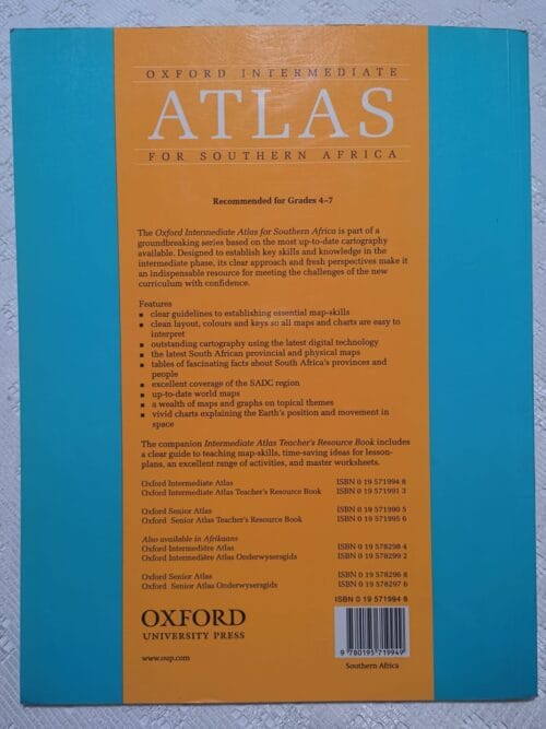 Oxford Intermediate Atlas for Southern Africa secondhand book