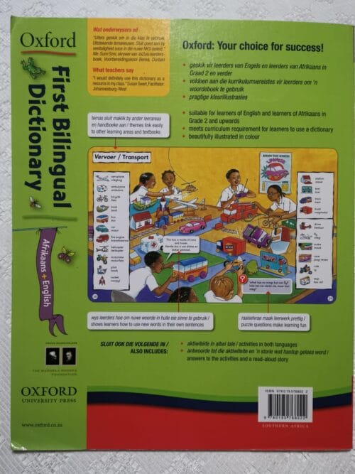 Oxford First Bilingual Dictionary – Afrikaans + English secondhand book