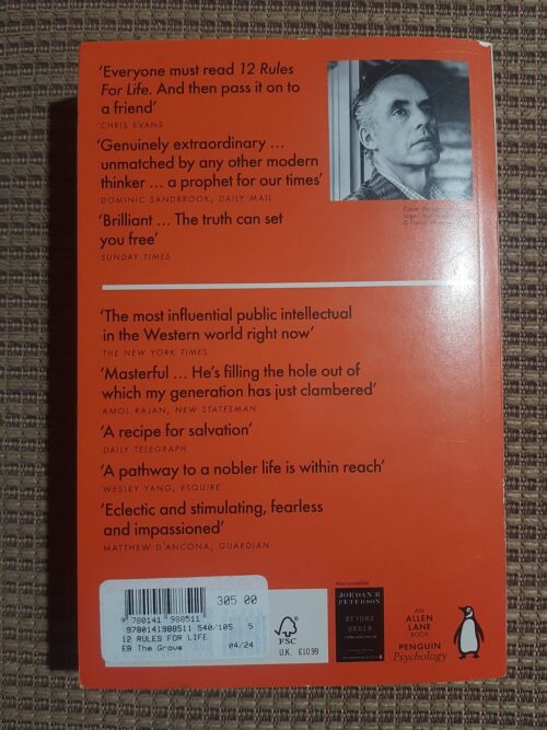 12 Rules For Life: An Antidote To Chaos – Jordan B Peterson secondhand book