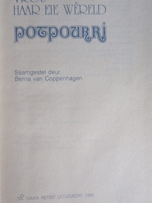 Vrou haar eie wêreld: Potpourri – Berna van Coppenhagen secondhand book