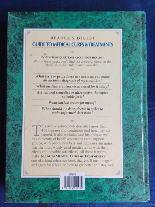 Guide to medical cures & treatments – Reader’s Digest secondhand book
