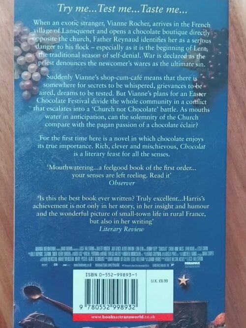 Chocolat – Joanne Harris secondhand book