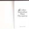 Collins Australian Mini Thesaurus secondhand book