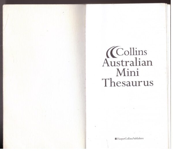 Collins Australian Mini Thesaurus secondhand book