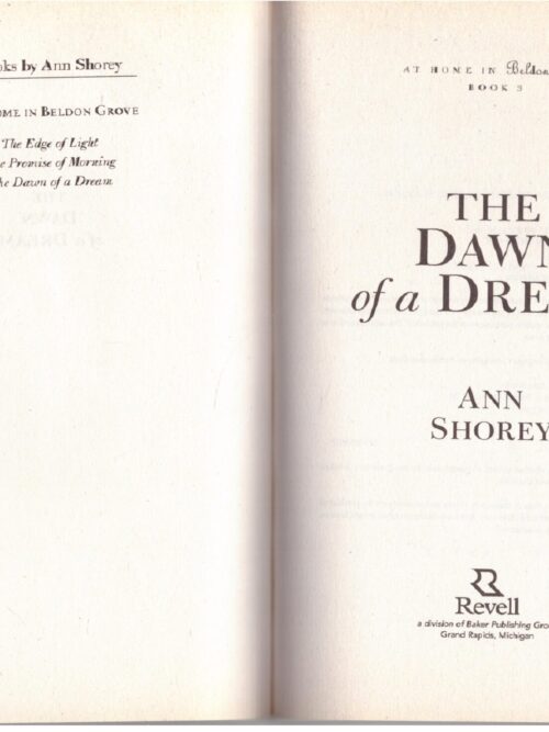 The Dawn of a Dream – Ann Shorey secondhand book