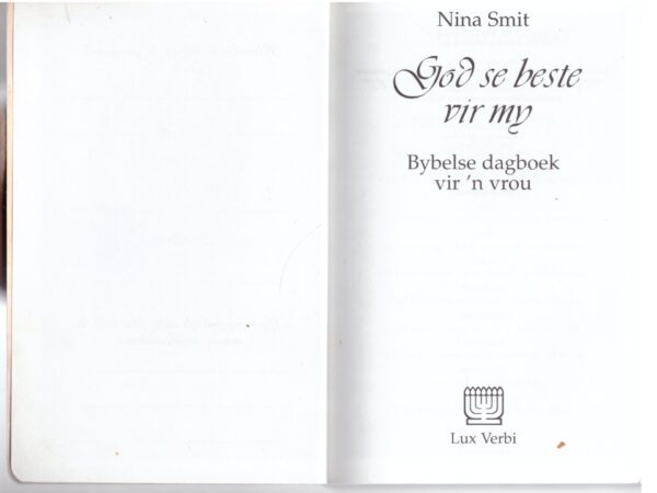 God se beste vir my – Nina Smit secondhand book