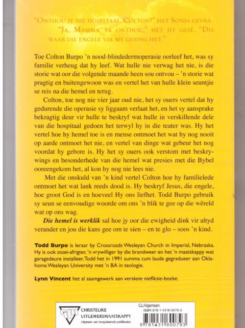 Die Hemel Is Werklik – Todd Burpo secondhand book