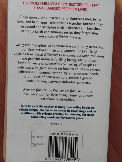 Men are from Mars, Women are from Venus – John Gray secondhand book