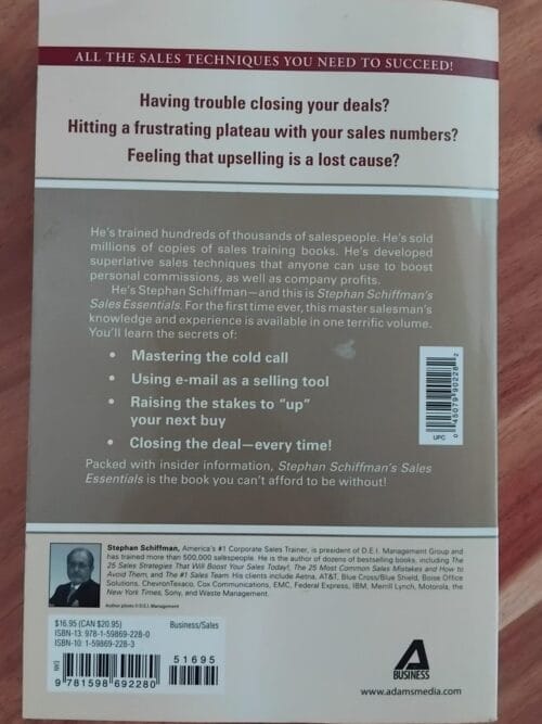 Stephan Schiffman’s Sales Essentials secondhand book