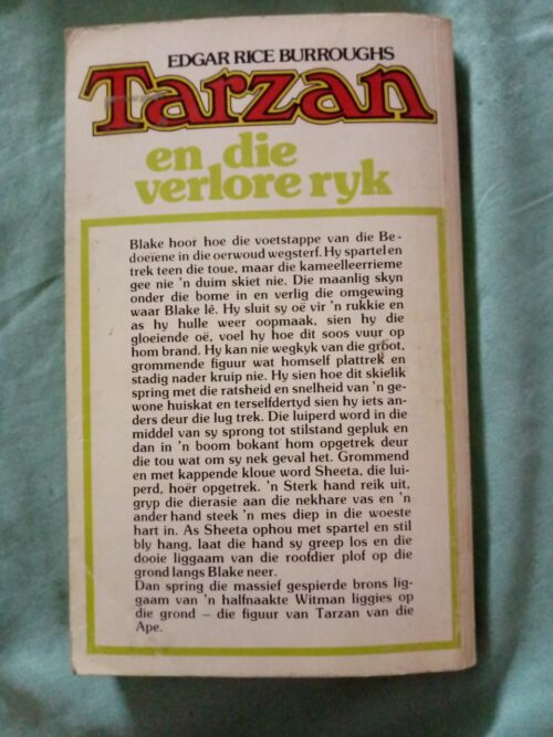 Tarzan En Die Verlore Ryk – Edgar Rice Burroughs secondhand book