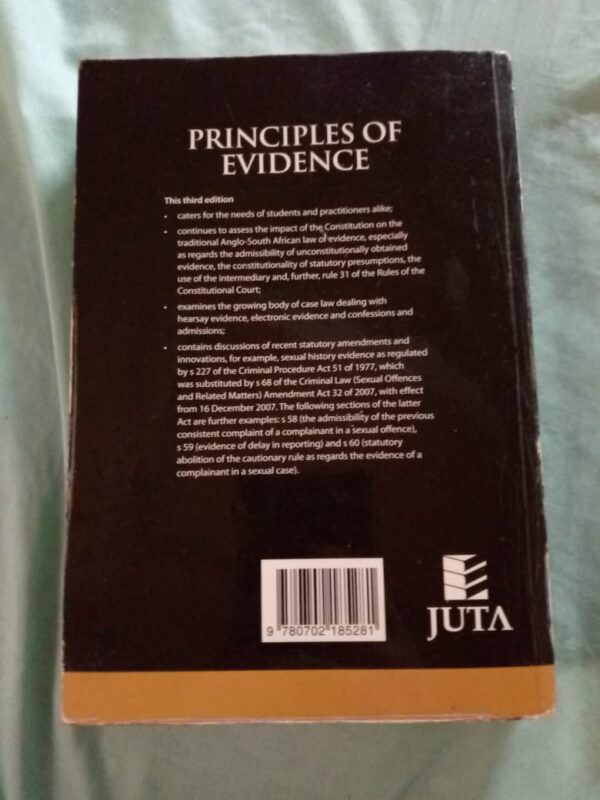 Principles of Evidence - Schwikkard, Van der Merwe