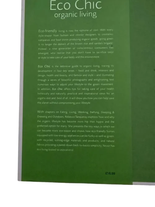 Eco Chic: Organic Living – Rebecca Tanqueray secondhand book