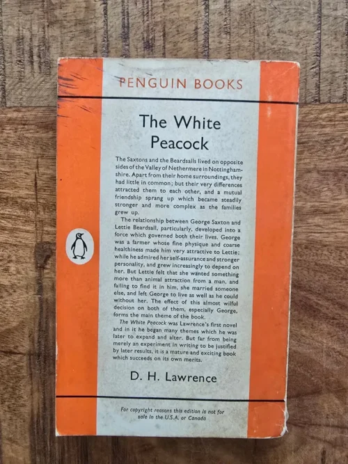 The White Peacock – DH Lawrence secondhand book