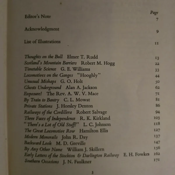 The railway enthusiast’s bedside book – HA Vallance secondhand book