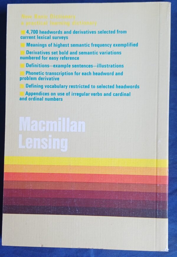 Macmillan Lensing New Basic Dictionary secondhand book