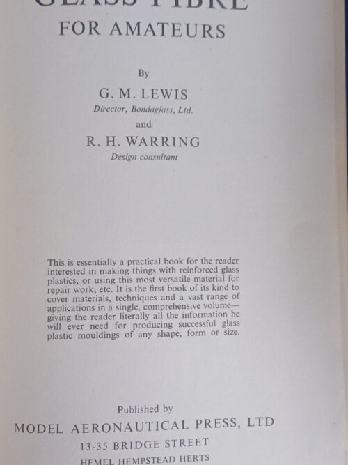 Glass fibre for amateurs – Lewis, Warring secondhand book