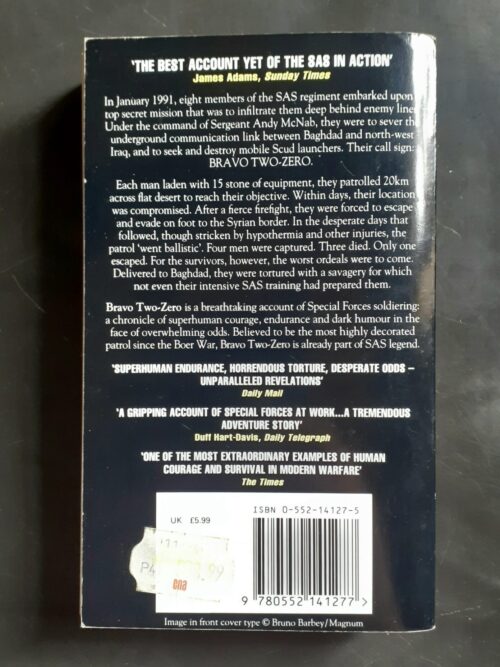 Bravo Two Zero – Andy McNab secondhand book