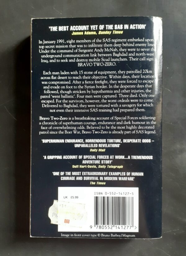 Bravo Two Zero – Andy McNab secondhand book