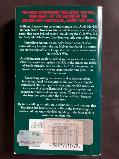 Immediate Action – Andy McNab secondhand book